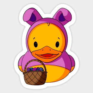 Easter Bunny Costume Rubber Duck Sticker